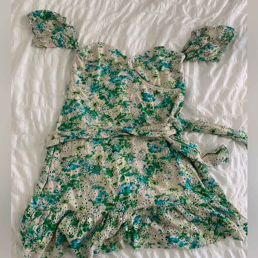 ASOS Petite Printed Broderie Sundress